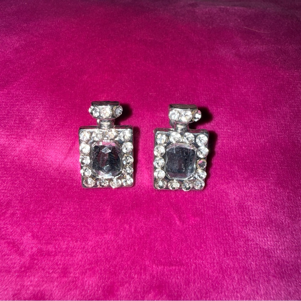 Elegant Silver Crystal Earrings